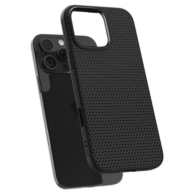 Spigen - Coque Liquid Air "T" avec MagSafe pour iPhone 16 Pro, Matte Black