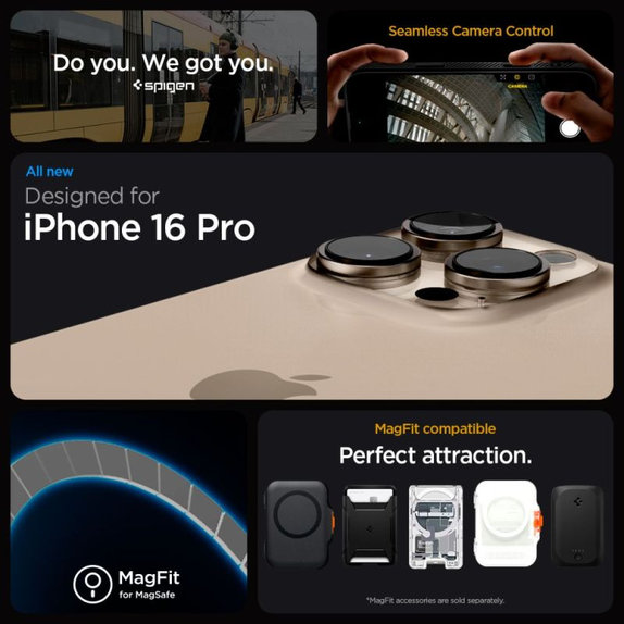 Spigen - Coque Liquid Air "T" avec MagSafe pour iPhone 16 Pro, Matte Black