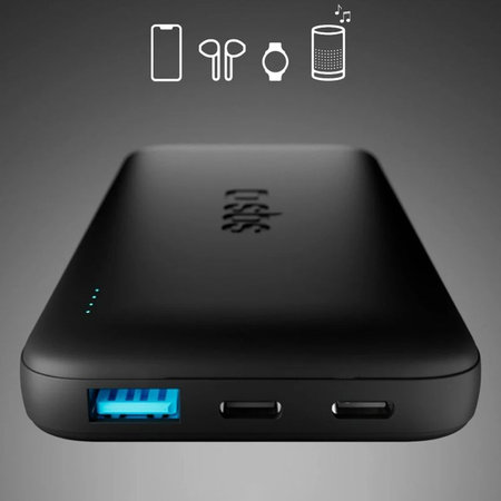 SBS - PowerBank 10000mAh, 10W, Infinity, LiFePO4, USB-C/USB-A, noir