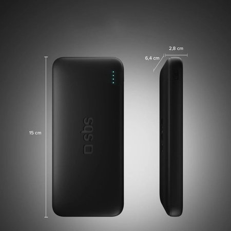 SBS - PowerBank 20000mAh, 10W, Infinity, LiFePO4, USB-C/USB-A, noir