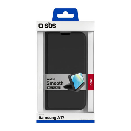 SBS - Cas Book Wallet Smooth pour Samsung Galaxy A17 5G, noir