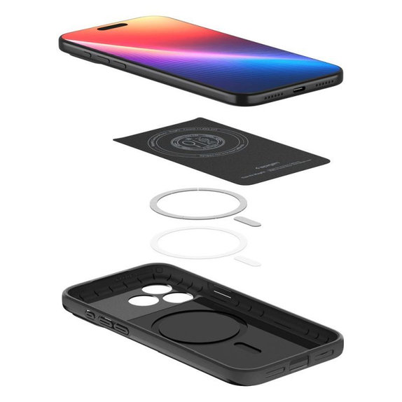 Spigen - Housse Thin Fit MagSafe pour iPhone 17 Pro Max, noir