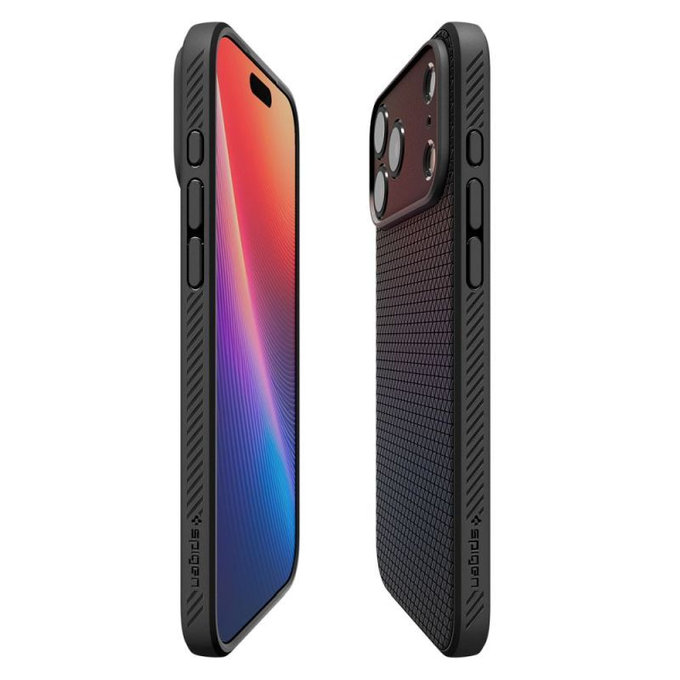 Spigen - Housse Liquid Air pour iPhone 17 Pro, Matte Black