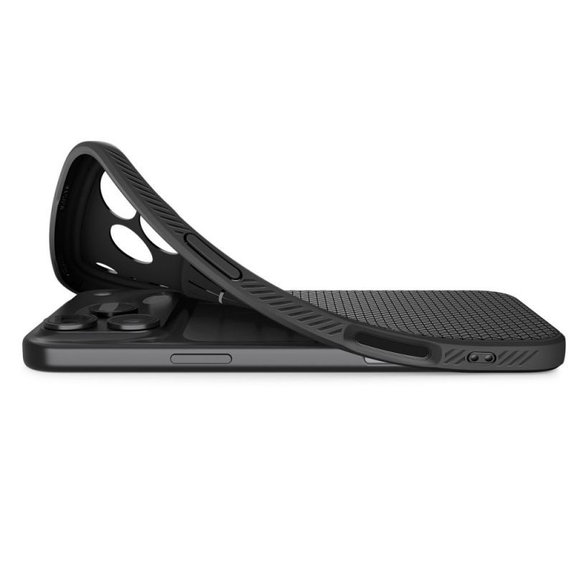 Spigen - Housse Liquid Air pour iPhone 17 Pro, Matte Black