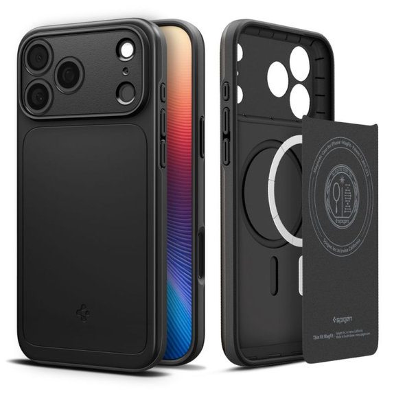 Spigen - Housse Thin Fit MagSafe pour iPhone 17 Pro, noir