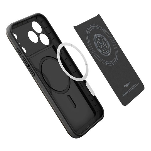 Spigen - Housse Thin Fit MagSafe pour iPhone 17 Pro, noir