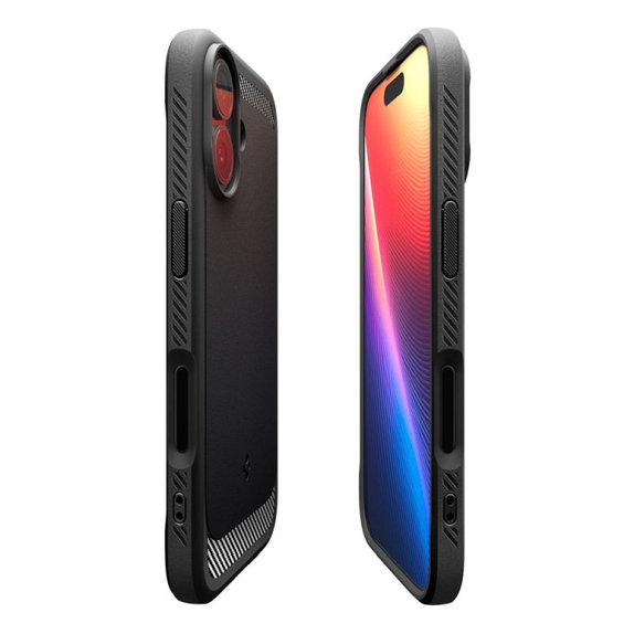 Spigen - Housse Rugged Armor MagSafe pour iPhone 17, Matte Black