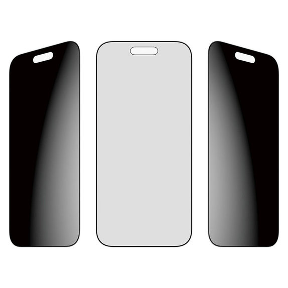 Verre trempé UWF 2-Way Privacy avec applicateur pour iPhone 17 Air, Noir, PanzerGlass