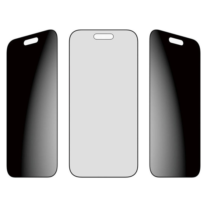 Verre trempé UWF 2-Way Privacy avec applicateur pour iPhone 17 Air, Noir, PanzerGlass