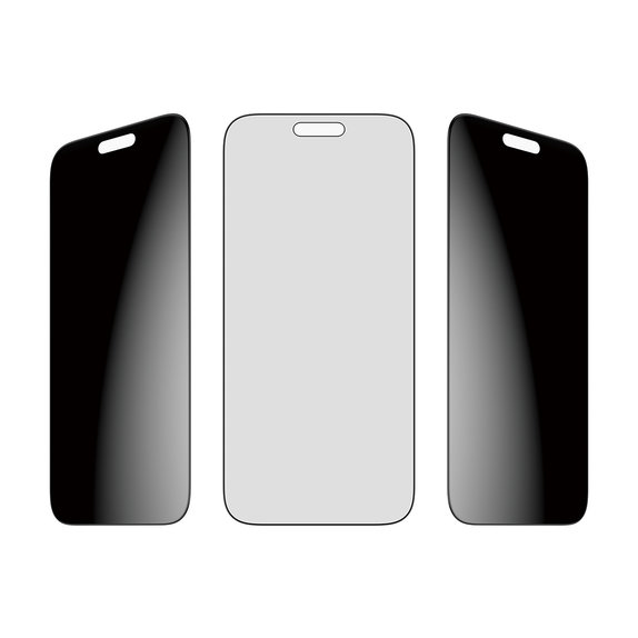 Verre trempé UWF 2-Way Privacy avec Fastfit pour iPhone 17 Pro Max, Noir, PanzerGlass