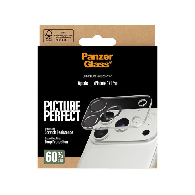 PanzerGlass - Protection d'objectif PicturePerfect pour iPhone 17 Pro, clair