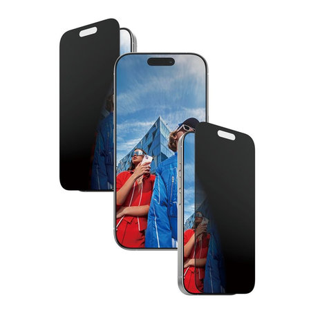 PanzerGlass - Verre trempé UWF 2-Way Privacy avec applicateur pour iPhone 17/16 Pro, noir