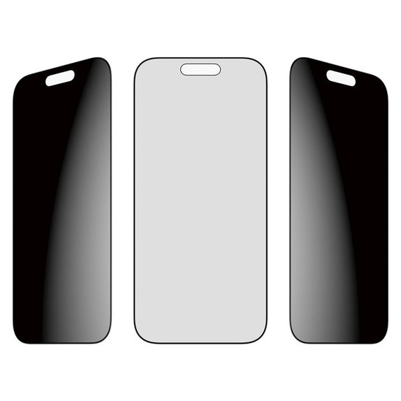 Verre trempé UWF 2-Way Privacy avec Fastfit pour iPhone 17/16 Pro, Noir, PanzerGlass