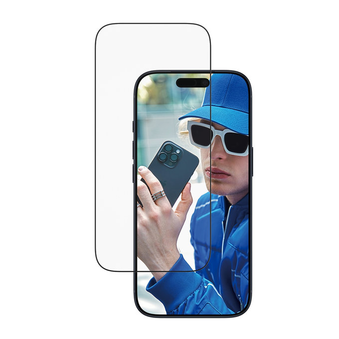 Verre trempé UWF avec applicateur pour iPhone 17 Pro, Noir, PanzerGlass