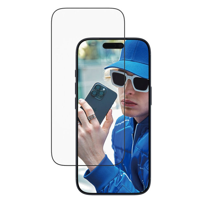 Verre trempé UWF avec applicateur pour iPhone 17 Pro, Noir, PanzerGlass