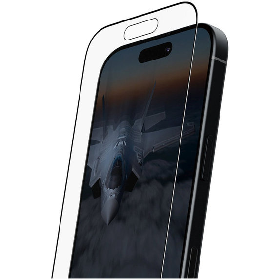 Verre trempé UWF Stealth avec Fastfit pour iPhone 17/16 Pro, Noir, PanzerGlass