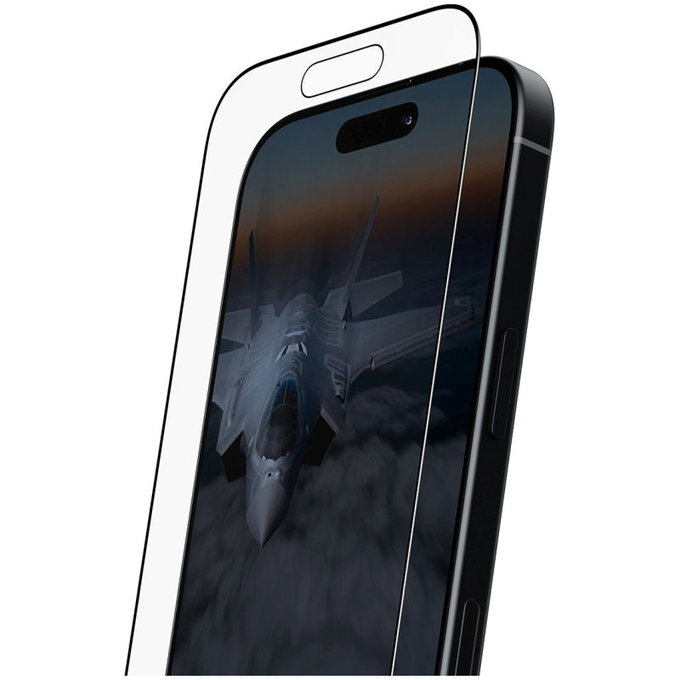 Verre trempé UWF Stealth avec Fastfit pour iPhone 17/16 Pro, Noir, PanzerGlass