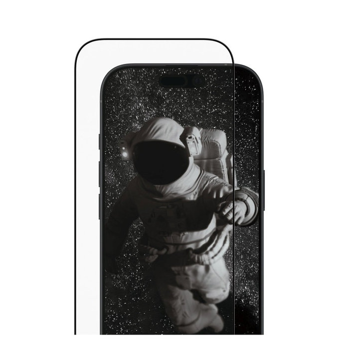 Verre trempé UWF Ceramic II avec Fastfit pour iPhone 17/16 Pro, Noir, PanzerGlass