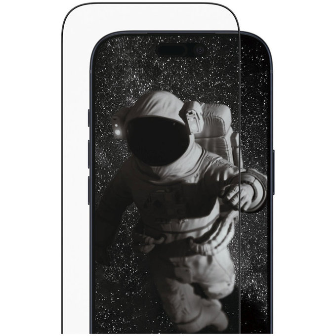 Verre trempé UWF Ceramic II avec applicateur pour iPhone 17 Pro, Noir, PanzerGlass