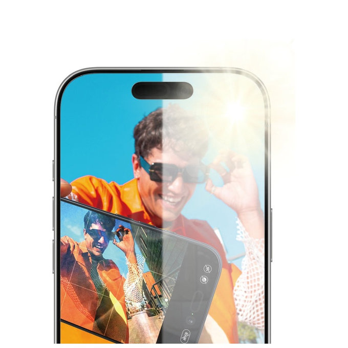 Verre trempé Anti-Reflective avec applicateur pour iPhone 17/16 Pro, Noir, PanzerGlass