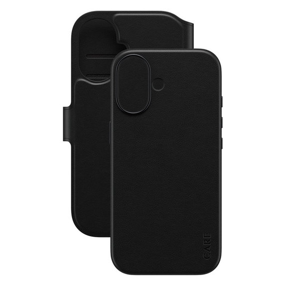 Coque Wallet Tango Two-In-One avec MagSafe pour iPhone 17, Noir, CARE