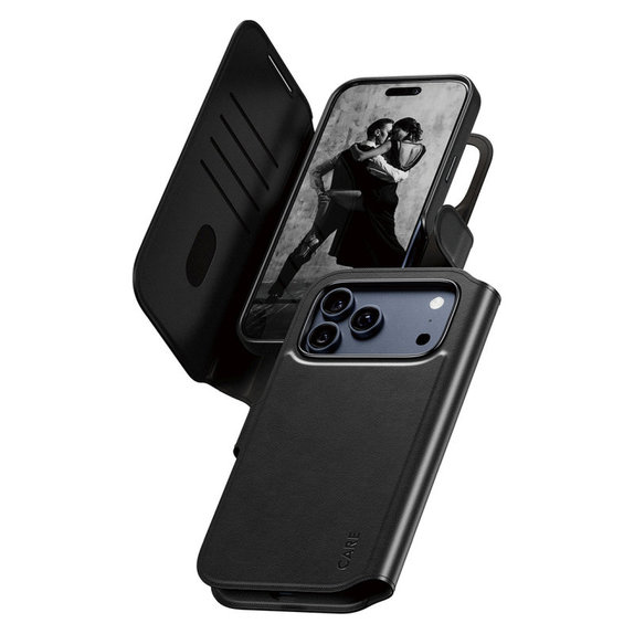 Étui Wallet Tango Two-In-One avec MagSafe pour iPhone 17 Pro Max, noir, PanzerGlass