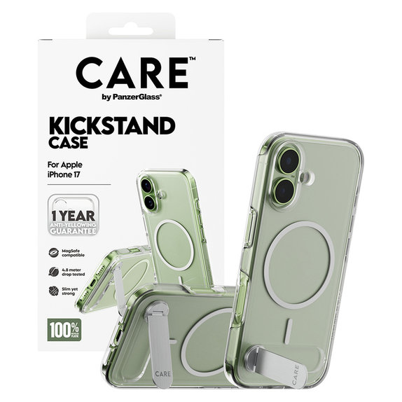 Étui Kickstand pour iPhone 17, Transparent, PanzerGlass