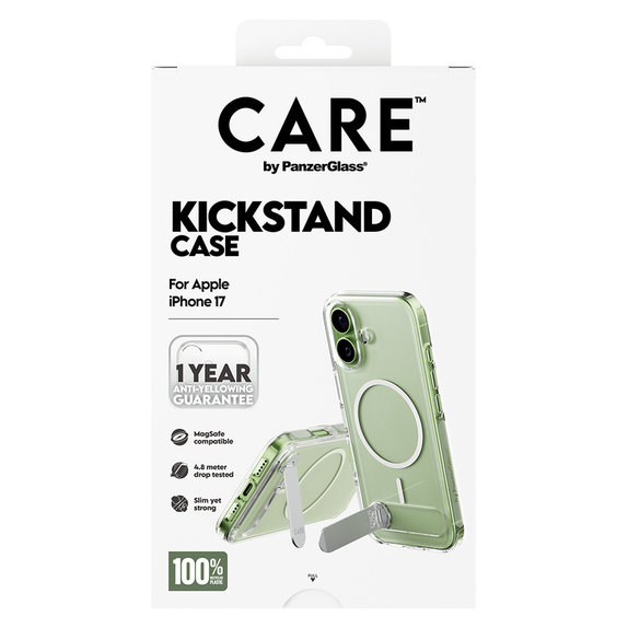 Étui Kickstand pour iPhone 17, Transparent, PanzerGlass