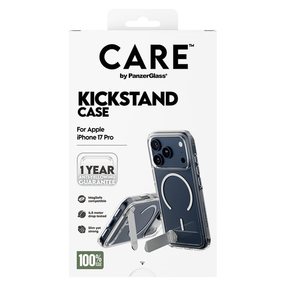 Étui Kickstand pour iPhone 17 Pro, Transparent, PanzerGlass
