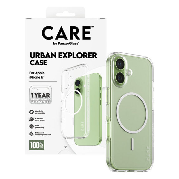 Coque Urban Explorer avec MagSafe pour iPhone 17, Blanc, CARE