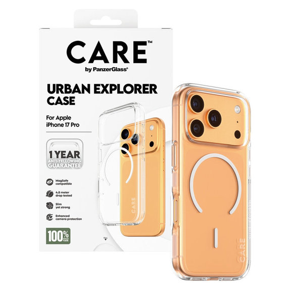 Coque Urban Explorer avec MagSafe pour iPhone 17 Pro, Blanc, CARE