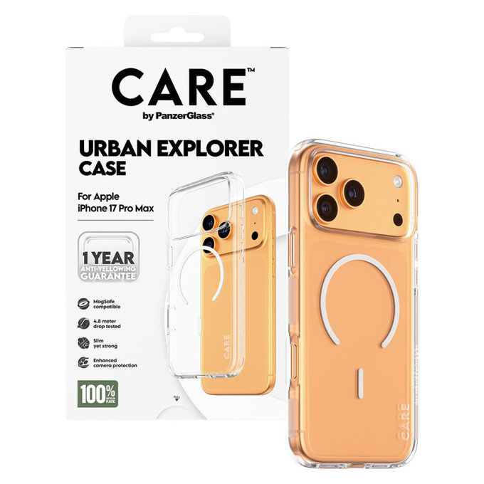 Étui Urban Explorer avec MagSafe pour iPhone 17 Pro Max, blanc, PanzerGlass