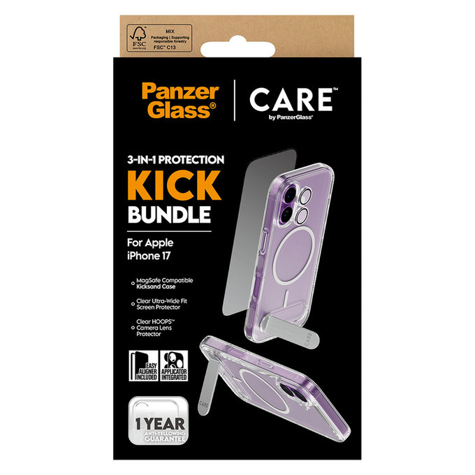 Bundle 3-en-1 Kick pour iPhone 17, PanzerGlass