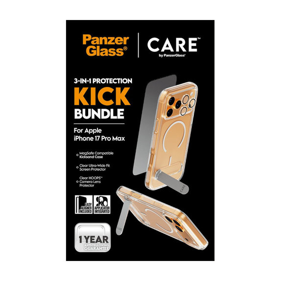 Bundle 3-en-1 Kick pour iPhone 17 Pro Max, PanzerGlass