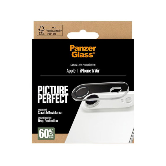 PanzerGlass - Protection d'objectif PicturePerfect pour iPhone 17 Air, clair