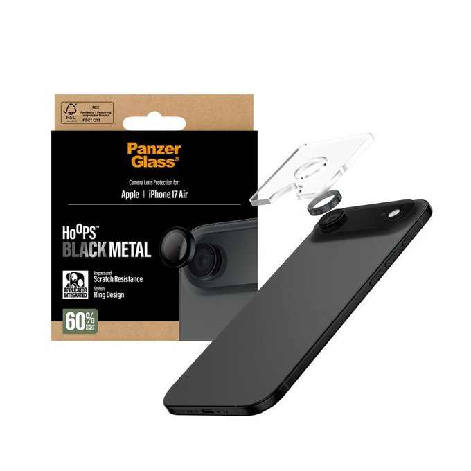 PanzerGlass - Protection d'objectif Hoops pour iPhone 17 Air, noir