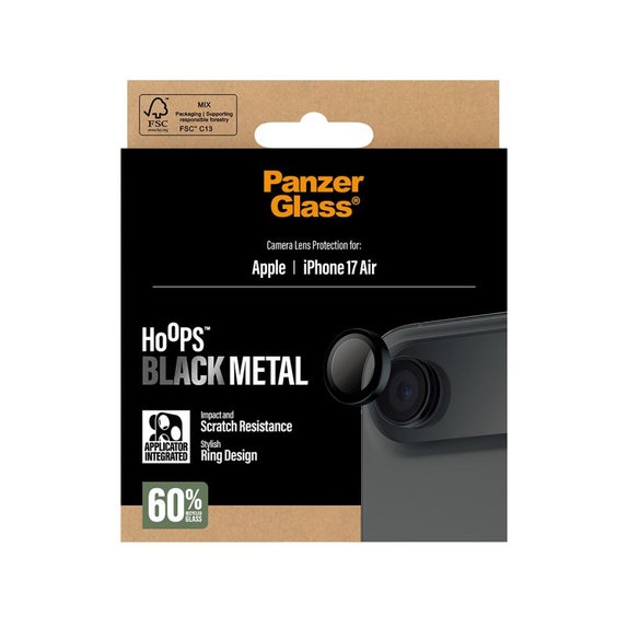 PanzerGlass - Protection d'objectif Hoops pour iPhone 17 Air, noir