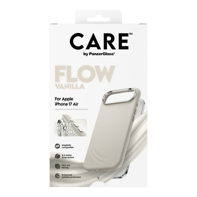 Coque FLOW avec MagSafe pour iPhone Air, Vanilla, CARE
