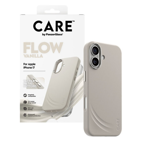 Coque FLOW avec MagSafe pour iPhone 17, Vanilla, CARE
