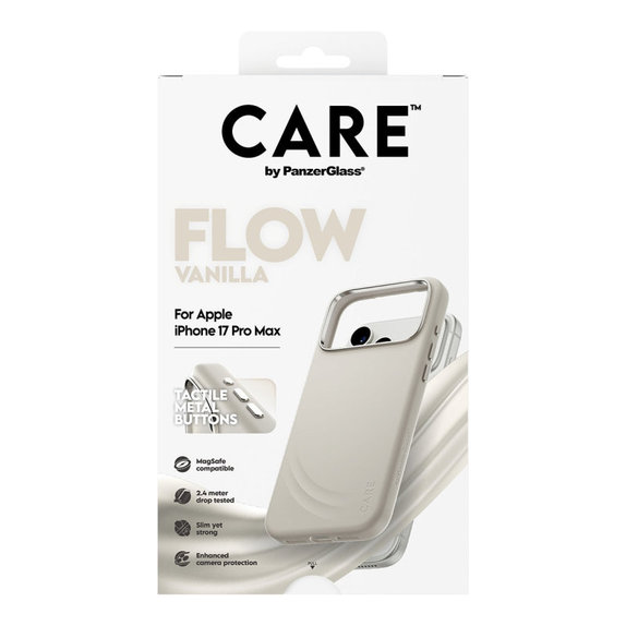 Coque FLOW avec MagSafe pour iPhone 17 Pro Max, Vanilla, CARE