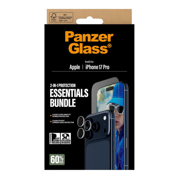 Bundle Essentials 2-en-1 pour iPhone 17 Pro, PanzerGlass