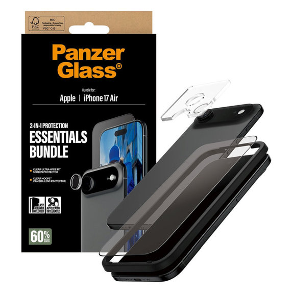 Bundle Essentials 2-en-1 pour iPhone 17 Air, PanzerGlass