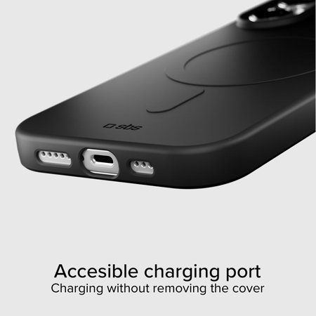 SBS - Housse Instinct Mag compatible avec MagSafe pour iPhone 17, noir