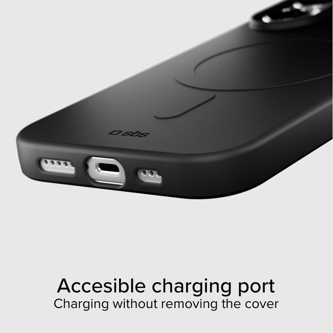 SBS - Housse Instinct Mag compatible avec MagSafe pour iPhone 17, noir