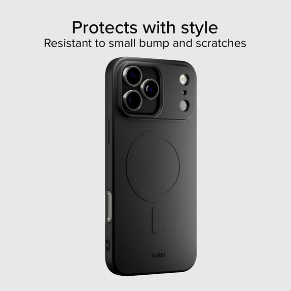SBS - Housse Instinct Mag compatible avec MagSafe pour iPhone 17 Pro, noir