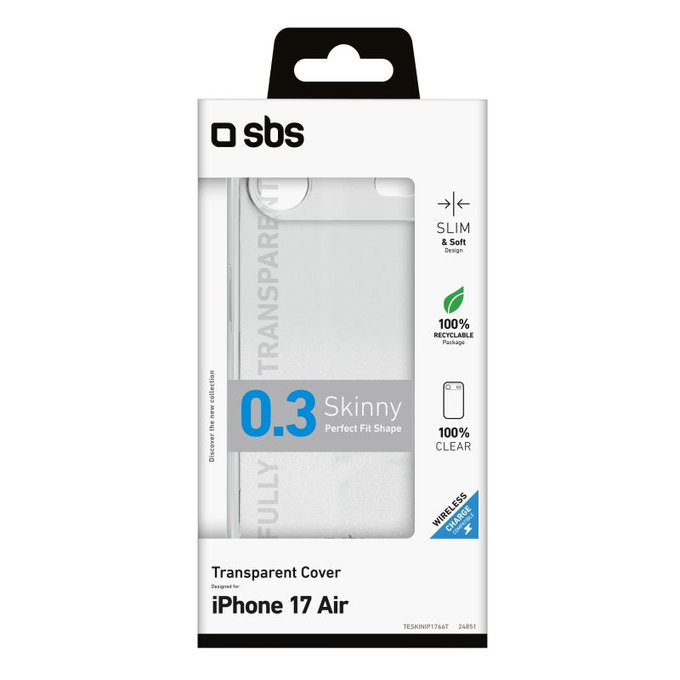 SBS - Housse Skinny pour iPhone 17 Air, transparent