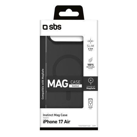 SBS - Housse Instinct Mag compatible avec MagSafe pour iPhone 17 Air, noir