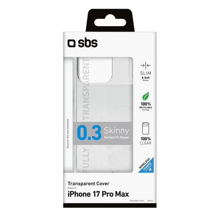 SBS - Housse Skinny pour iPhone 17 Pro Max, transparent