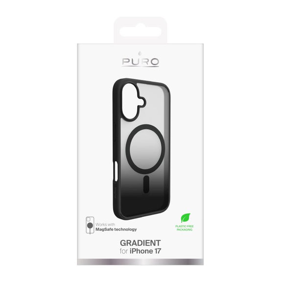 PURO - Housse Gradient avec MagSafe pour iPhone 17, noir