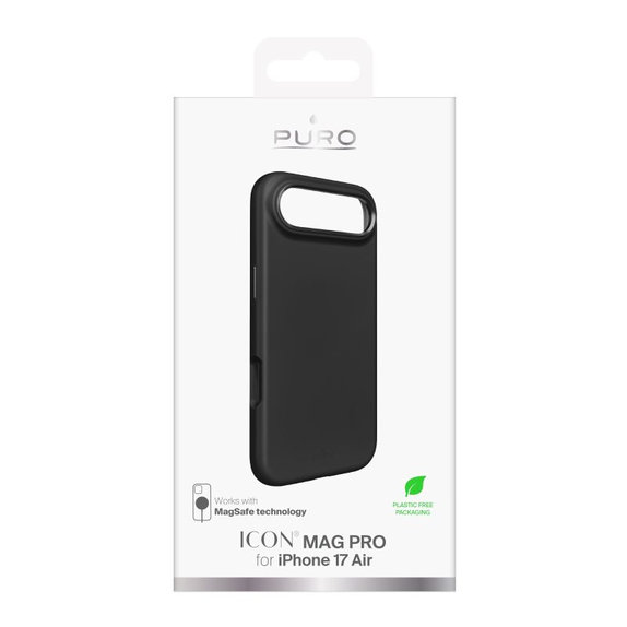 PURO - Housse ICON MAG PRO avec MagSafe pour iPhone 17 Air, noir